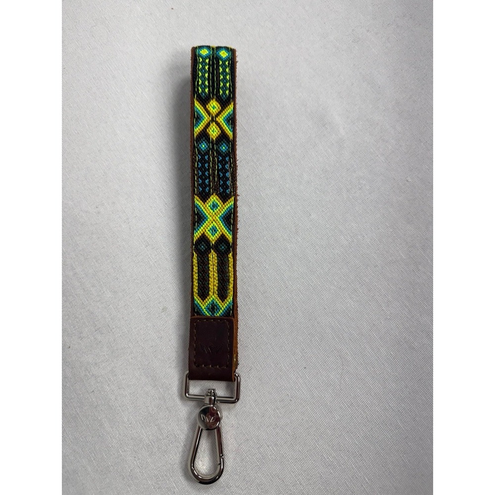 Consuela handwoven leather wristlet strap